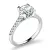 Zásnubní prsten bílé zlato 585/1000 přírodní diamanty 1.10 ct ZP-10962-B-DIA