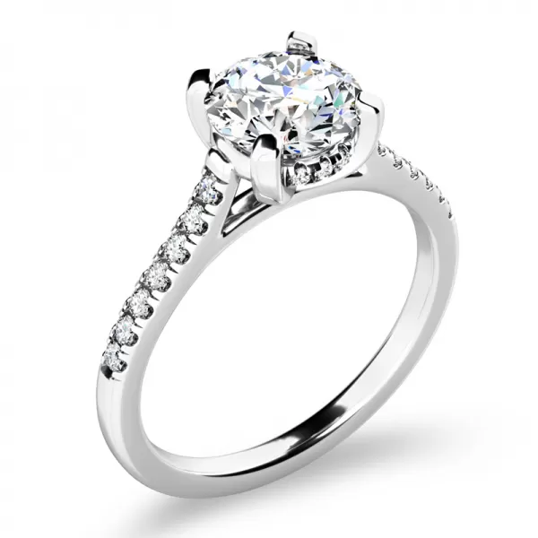 Zásnubní prsten bílé zlato 585/1000 přírodní diamanty 1.10 ct ZP-10962-B-DIA