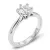 Dámský prsten bílé zlato 585/1000 přírodní diamant 0.620ct G/SI 10999-B-DIA