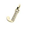 Přívěsek písmeno J žluté zlato 585/1000 přírodní diamanty 0.018 ct G/SI 10982-00-ZL-DIA-J