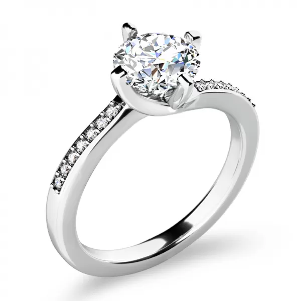 Zásnubní prsten bílé zlato 585/1000 zirkony ZP-10963-B-ZIR