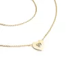 Náhrdelník srdce s diamantem 10874-NH01-ZL-DIA