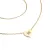 Dámský náhrdelník žluté zlato 585/1000 přírodní diamant G/SI srdce 10874-NH01-ZL-DIA