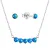 Sada šperků se syntetickými opály modré kulaté 19035.3 blue