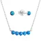 Sada šperků se syntetickými opály modré kulaté 19035.3 blue