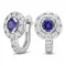 Náušnice bílé zlato 585/1000, přírodní diamanty a tanzanity, 109015-B-TAN