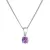 Stříbrný náhrdelník s pravým minerálním kamenem fialový 12078.3 amethyst