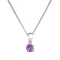 Stříbrný náhrdelník s pravým minerálním kamenem fialový 12078.3 amethyst