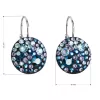 Stříbrné náušnice visací s krystaly Swarovski modré kulaté 31176.3 blue style