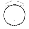 Textilní Miyuki náramek černý onyx 13037.3 black