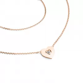 Náhrdelník srdce s diamantem 10874-NH01-CV-DIA