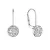 Stříbrné náušnice visací s krystaly Swarovski bílé malé 31321.1 crystal