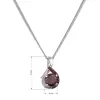 Stříbrný náhrdelník luxusní s pravými minerálními kameny rudá slza 12089.3 garnet