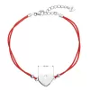 Kabbalah náramek se stříbrným srdcem 13049.3 red
