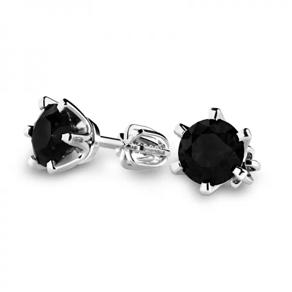 Náušnice s černými diamanty 10990-B-DIA-Black