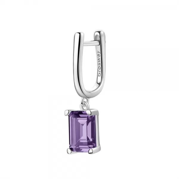 Single náušnice Brosway Fancy Magic Purple