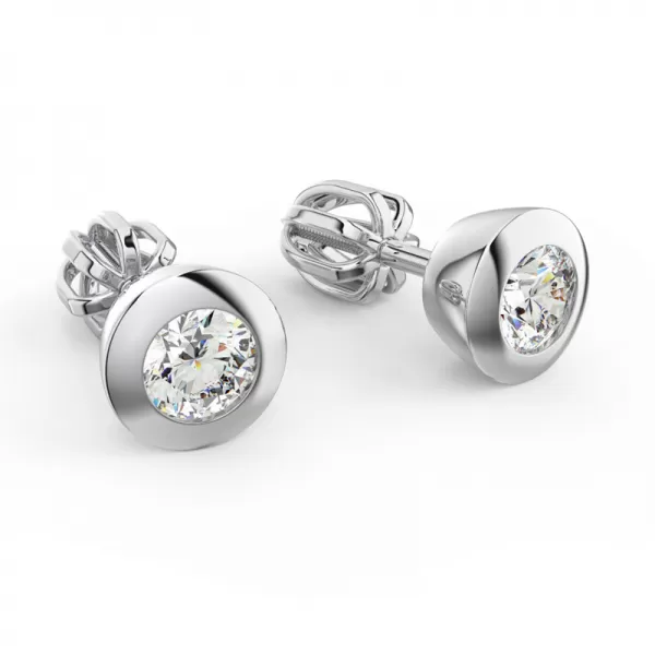 Zlaté náušnice s diamanty 0,50 ct 10976-B-DIA
