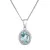 Stříbrný náhrdelník luxusní s pravým minerálním kamenem modrý 12086.3 sky topaz