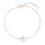 Pozlacený stříbrný ROSE náramek andělíček se zirkony 13028.1 crystal