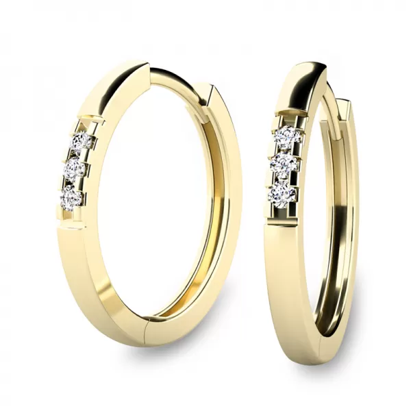 Zlaté kruhy s diamanty 10986-ZL-DIA