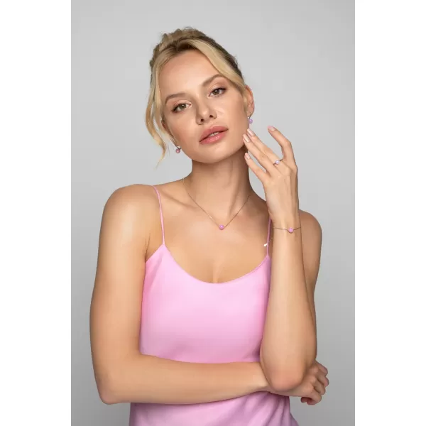 Stříbrný prsten se syntetickým opálem růžový kulatý 15001.3