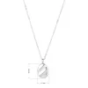Stříbrný náhrdelník ovál se zirkony 12102.1 crystal
