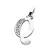 Přívěsek písmeno Q bílé zlato 585/1000 přírodní diamanty 0.018 ct G/SI 10982-00-B-DIA-Q