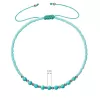 Textilní Miyuki náramek tyrkys 13037.3 turquoise