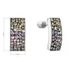 Stříbrné visací náušnice se Swarovski krystaly měsíční 31303.3 moonlight