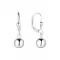 Stříbrné náušnice visací s houpající se kuličkou 61061