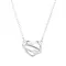 Stříbrný náhrdelník srdce se srdíčkem ze zirkonu 12099.1 crystal