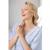 Sada šperků se syntetickým opálem a krystaly Preciosa náušnice a přívěšek světle modré kulaté 39160.1