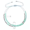 Textilní náramek tyrkysové korálky 13038.3 turquoise