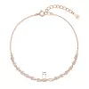 Pozlacený stříbrný ROSE náramek s malými zirkony 13031.1 crystal