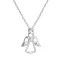 Stříbrný náhrdelník anděl se zirkonem 12104.1