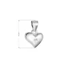 Stříbrný přívěsek srdce se zirkonem 14039.1 crystal