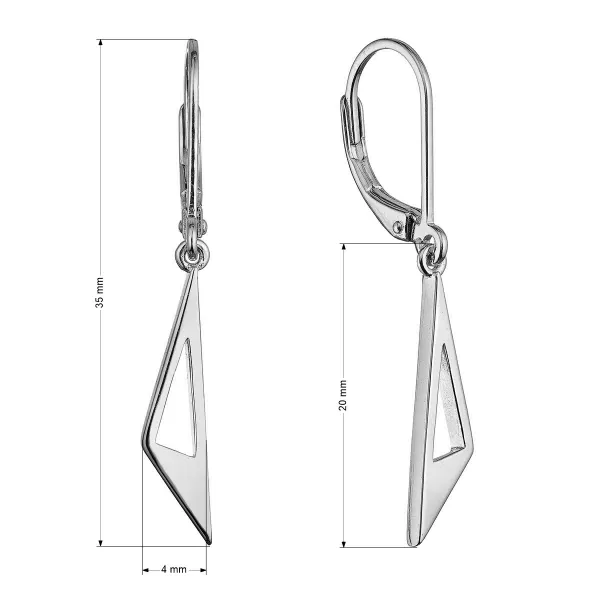 Stříbrné náušnice visací 61023