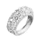 Stříbrný prsten s krystaly Swarovski bílý 35031.1