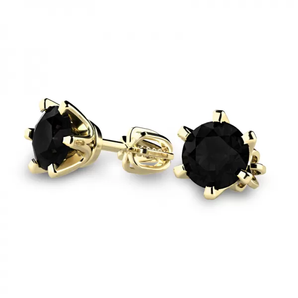 Náušnice s černými diamanty 10990-ZL-DIA-Black