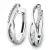 Náušnice z bílého zlata 585/1000, přírodní diamanty 0.140 ct G/SI, 10987-B-DIA