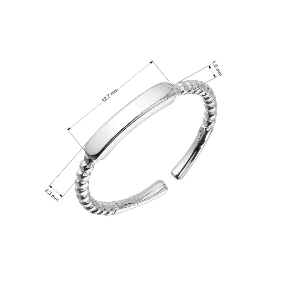 Stříbrný prsten vzorovaný 65005 UNI