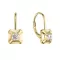 Pozlacené stříbrné náušnice čtverečky se zirkonem 11506.1 crystal