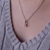 Stříbrný náhrdelník luxusní s pravými minerálními kameny modrý 12082.3 london nano, sky topaz