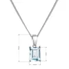 Stříbrný náhrdelník s pravým minerálním kamenem modrý 12092.3 sky topaz