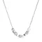 Stříbrný náhrdelník kostičky na řetízku se zirkony 12071.1