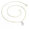 Náhrdelník srdce s diamantem 10874-NH05-ZLB-DIA