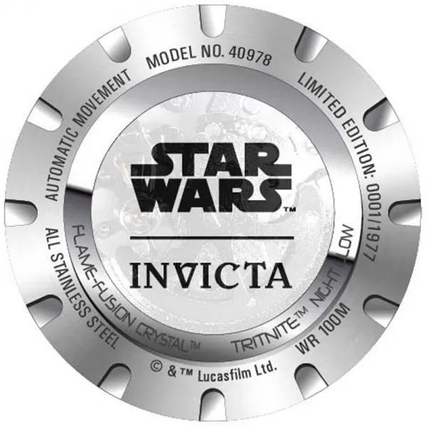 Invicta Star Wars Darth Vader Automatic 52mm 40978 Limited Edition 1977pcs