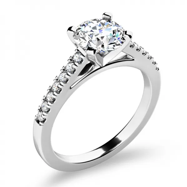 Zásnubní prsten bílé zlato 585/1000 přírodní diamanty 1.04 ct G/SI ZP-10960-B-DIA