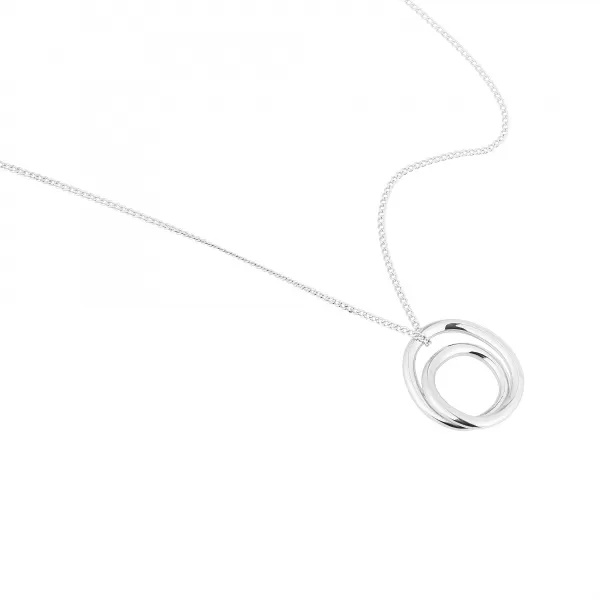 Stříbrný náhrdelník spirálový ovál 62018
