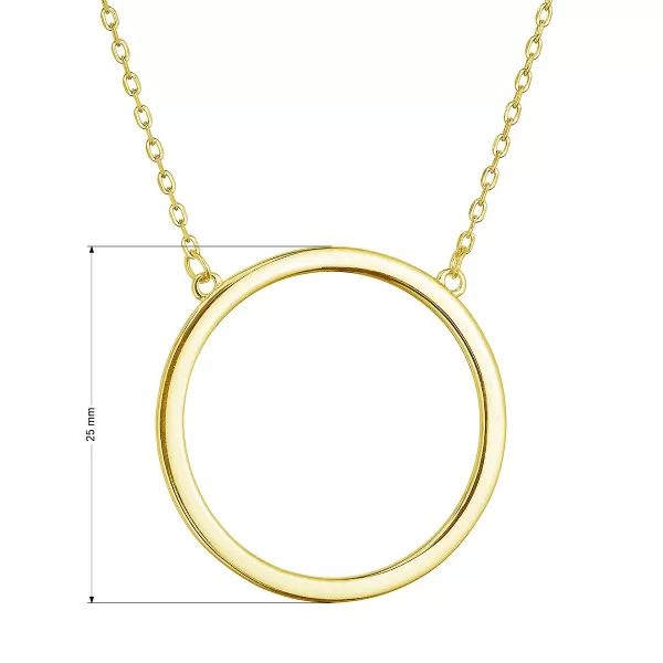 Pozlacený stříbrný náhrdelník s kroužkem 62027